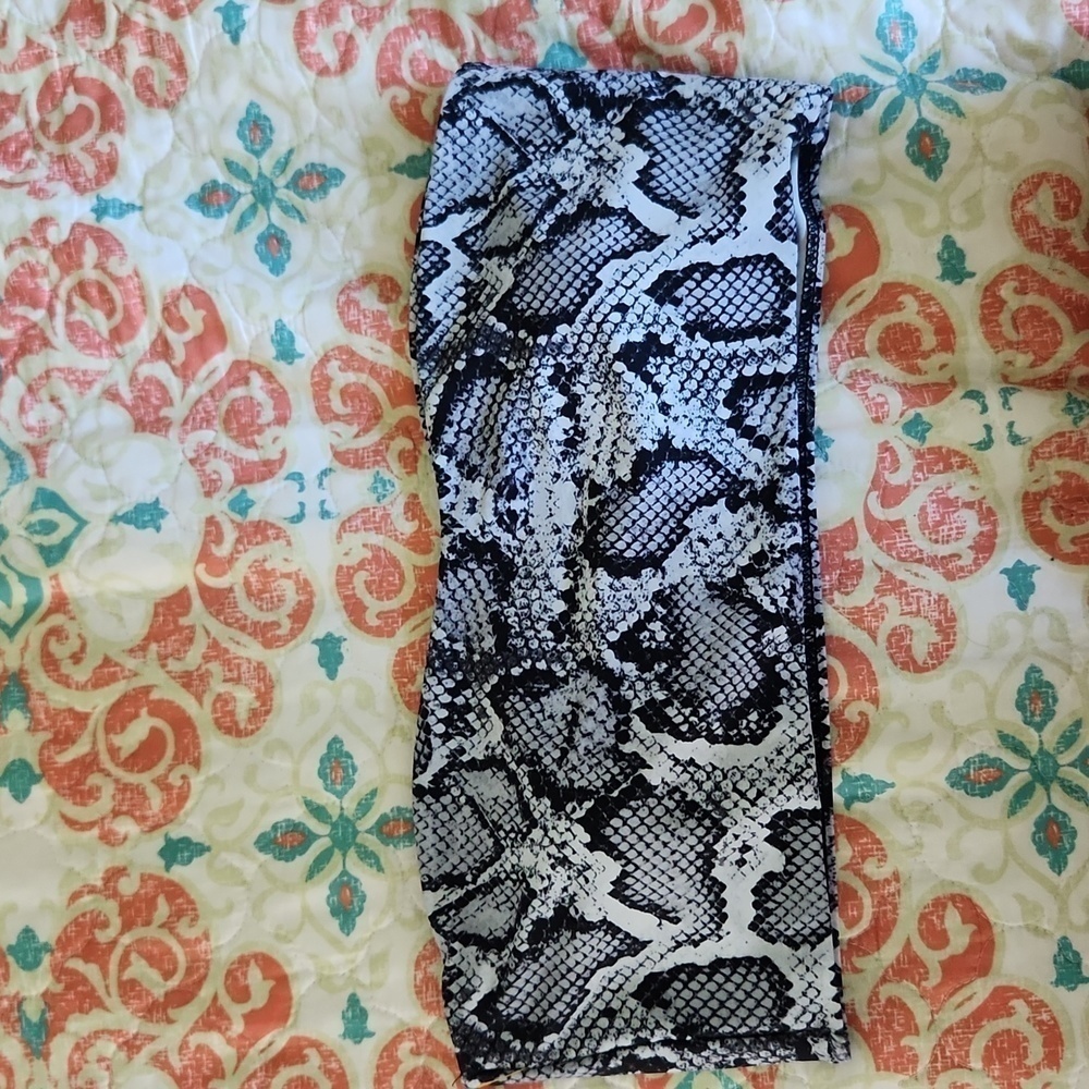Zaful,‎ bandeau snake print swimsuit top, size XL/16